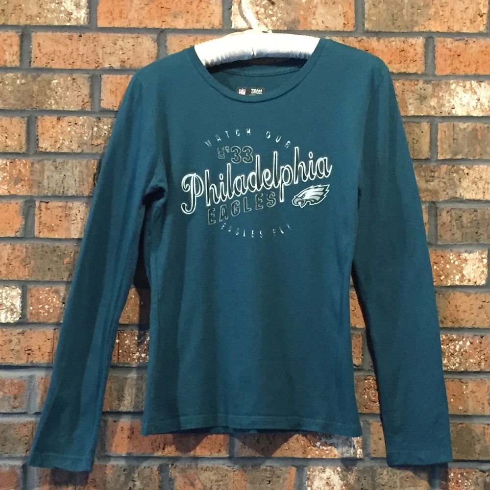 PHILADELPHIA EAGLES GREEN LONG SLEEVE T-SHIRT